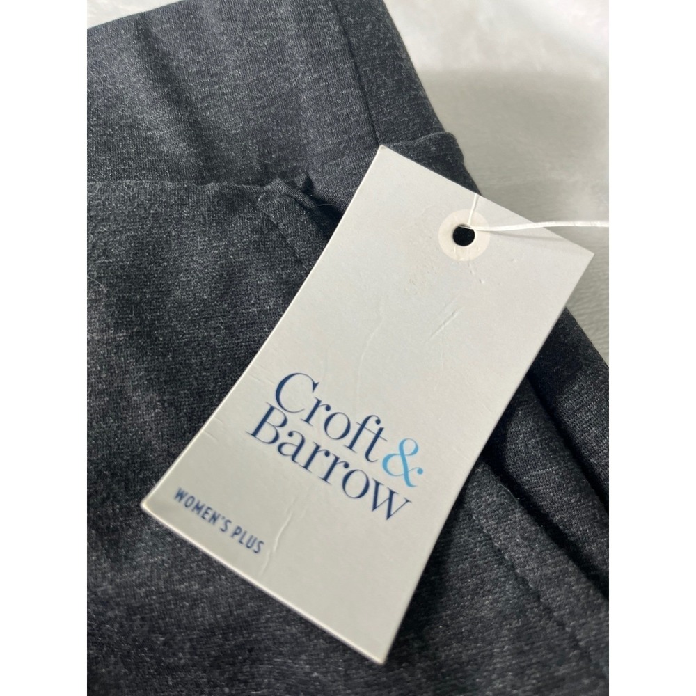 Croft & Barrow Skirt Womens 3X Gray Heather Stretch Knit Pull On NWT - Picture 2 of 15